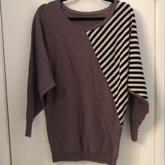 Sweaters - Slouchy Striped Sweater